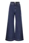 Weekend Max Mara Ciro - Wide Leg Jeans In Cotton Denim In Black