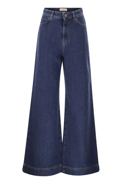 Weekend Max Mara Ciro - Wide Leg Jeans In Cotton Denim In Black