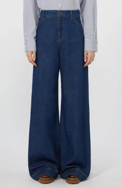 Weekend Max Mara Ciro Wide Leg Jeans In Blue