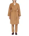 Weekend Max Mara Double-layer Wool Blend Wrap Coat In Camel