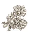 Weekend Max Mara Civada Crystal Flower Brooch In Silver