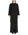 Weekend Max Mara Civada Double Wool Blend Dressing Gown Coat In Black