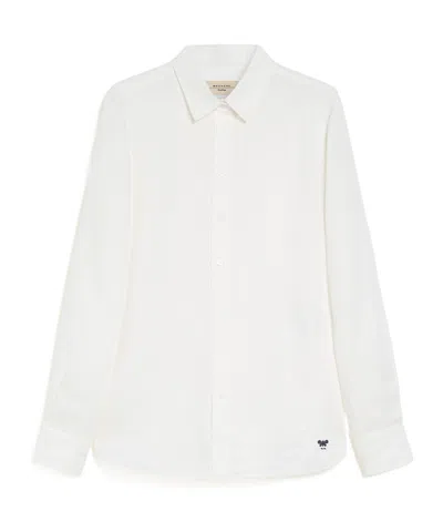 Weekend Max Mara Classic Linen Shirt In White