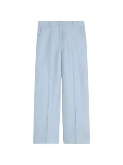 Weekend Max Mara Clear Denim Trousers In Blue