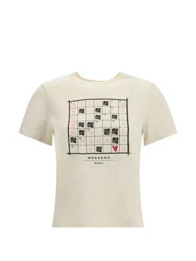 Weekend Max Mara Clown Cotton T-shirt In Neutral