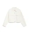 Weekend Max Mara Coarse Cotton Short Jacket In White