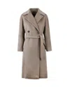 Weekend Max Mara Cappotto Resina Marrone In Gray