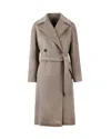 Weekend Max Mara Cappotto Resina Marrone In Gray