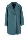 Weekend Max Mara Rada Virgin Wool Blend Coat In Blue