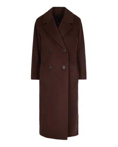 Weekend Max Mara Zufolo Double-breasted Coat In Brown