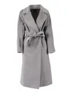 Weekend Max Mara Weekend 2 Tempera Belted Coat In Gray