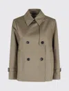 Weekend Max Mara Button Double-breasted Coat In Brown