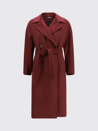 Weekend Max Mara Coat Woman  In Burgundy