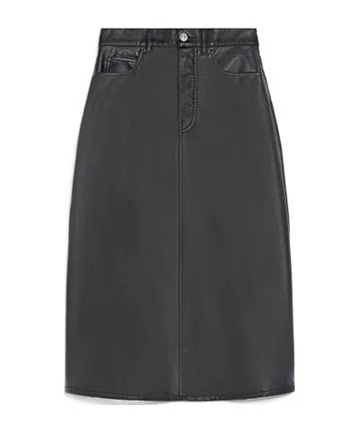 Weekend Max Mara Coated Skirt In Black