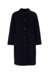 Weekend Max Mara Zenone Coat With Back Belt Detail In Black