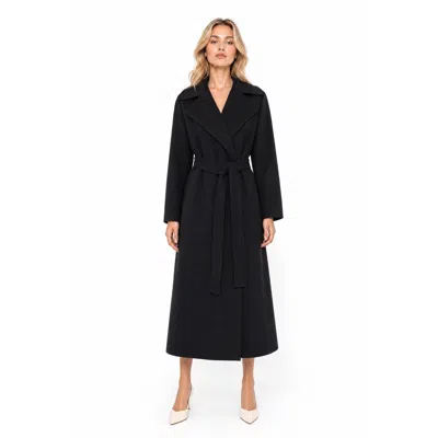 Weekend Max Mara Civada Belted Coat In Black