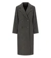 Weekend Max Mara Embroidered Wool Blend Corinto Coat In Grey