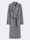 Weekend Max Mara Double-breasted Wool Mid-length Coat In Gray