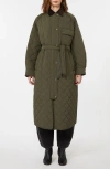 Weekend Max Mara Coccole Belted Quilted Coat In Brown