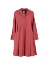 Weekend Max Mara Collared Long-sleeved Dress In Red