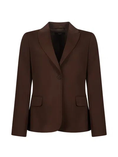 Weekend Max Mara Collared Single-breasted Jacket In Multi
