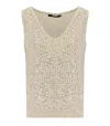 Weekend Max Mara Sand Polyester Blend Joggers In Silver
