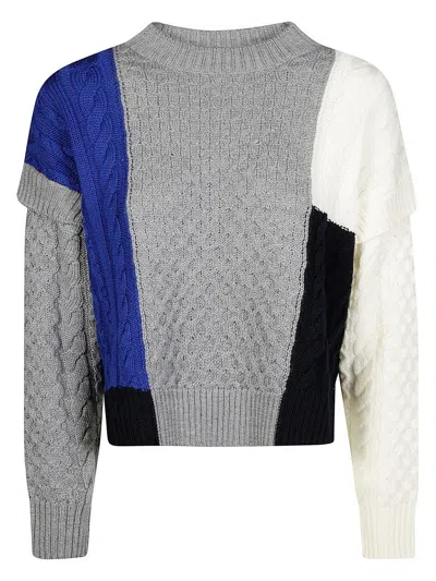 Weekend Max Mara Color-block Crewneck Jumper In Multi