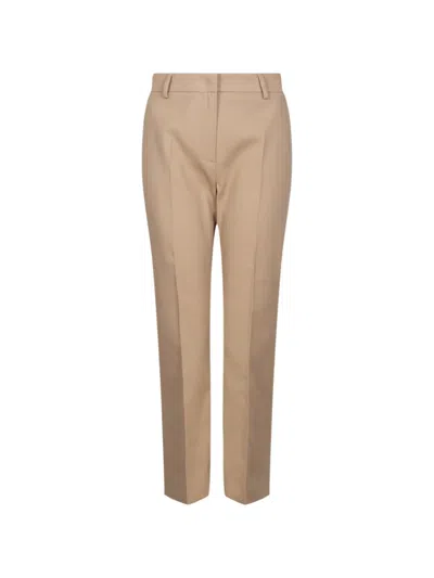 Weekend Max Mara Concealed-closure Trousers In Brown