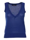 Weekend Max Mara Coordinated Blue Knitwear In Blue