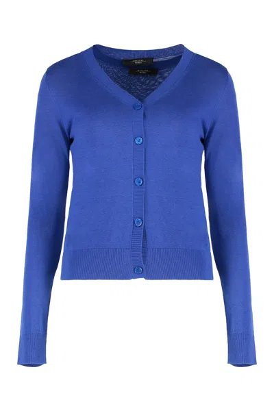 WEEKEND MAX MARA COORDINATED BLUE KNITWEAR