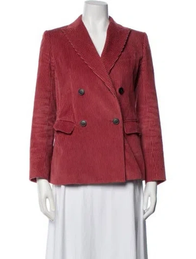 Pre-owned Weekend Max Mara Corduroy Blazer In Red