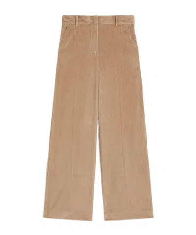 Weekend Max Mara Corduroy Casual Pants In Brown