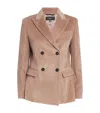 Weekend Max Mara Corduroy Double-breasted Blazer In Pink