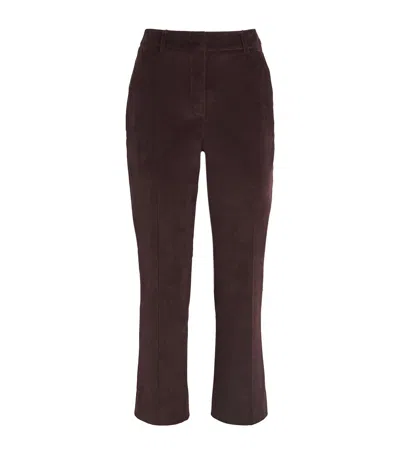 Weekend Max Mara Corduroy Straight Trousers In Brown