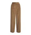 Weekend Max Mara Corduroy Straight Trousers In Brown