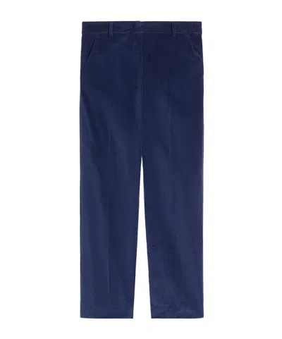 Weekend Max Mara Corduroy Trousers In Blue