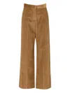 Weekend Max Mara Corduroy Wide-leg Trousers In Brown