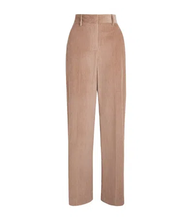 Weekend Max Mara Corduroy Wide-leg Trousers In Pink