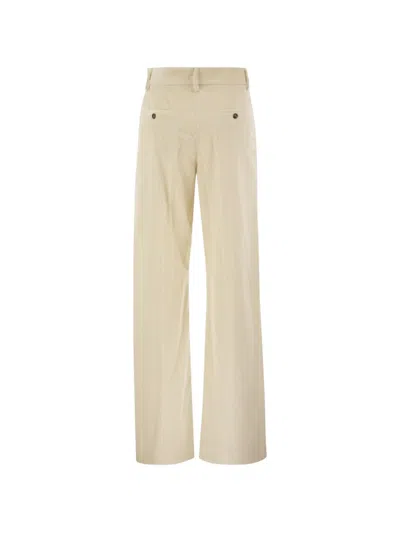 Weekend Max Mara Corduroy Wide-leg Trousers In Neutral