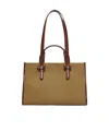 Weekend Max Mara Cotton And Leather Shopping Tote