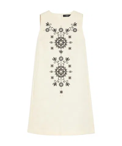 WEEKEND MAX MARA COTTON AND LINEN CANVAS DRESS