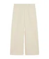 Weekend Max Mara Cotton And Linen Canvas Trousers In Nude