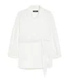 Weekend Max Mara Cotton And Silk Canvas Shirt In White