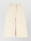 Weekend Max Mara Cotton Bermuda Shorts With Pockets And Loops In Neutral