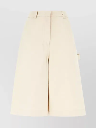 Weekend Max Mara Cotton Bermuda Shorts With Pockets And Loops