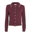 Weekend Max Mara Soft Cotton Gauze Cardigan In Burgundy