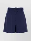 Weekend Max Mara Bermuda Blue In Cotton And Linen In Blue