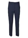 Weekend Max Mara Cotton-blend Trousers In Blue