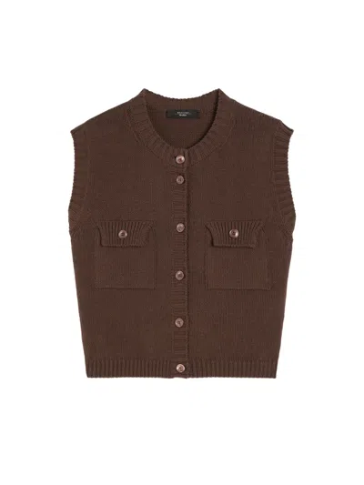 Weekend Max Mara Cotton-blend Yarn Gilet