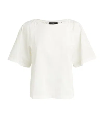 Weekend Max Mara Cotton Boxy T-shirt In White